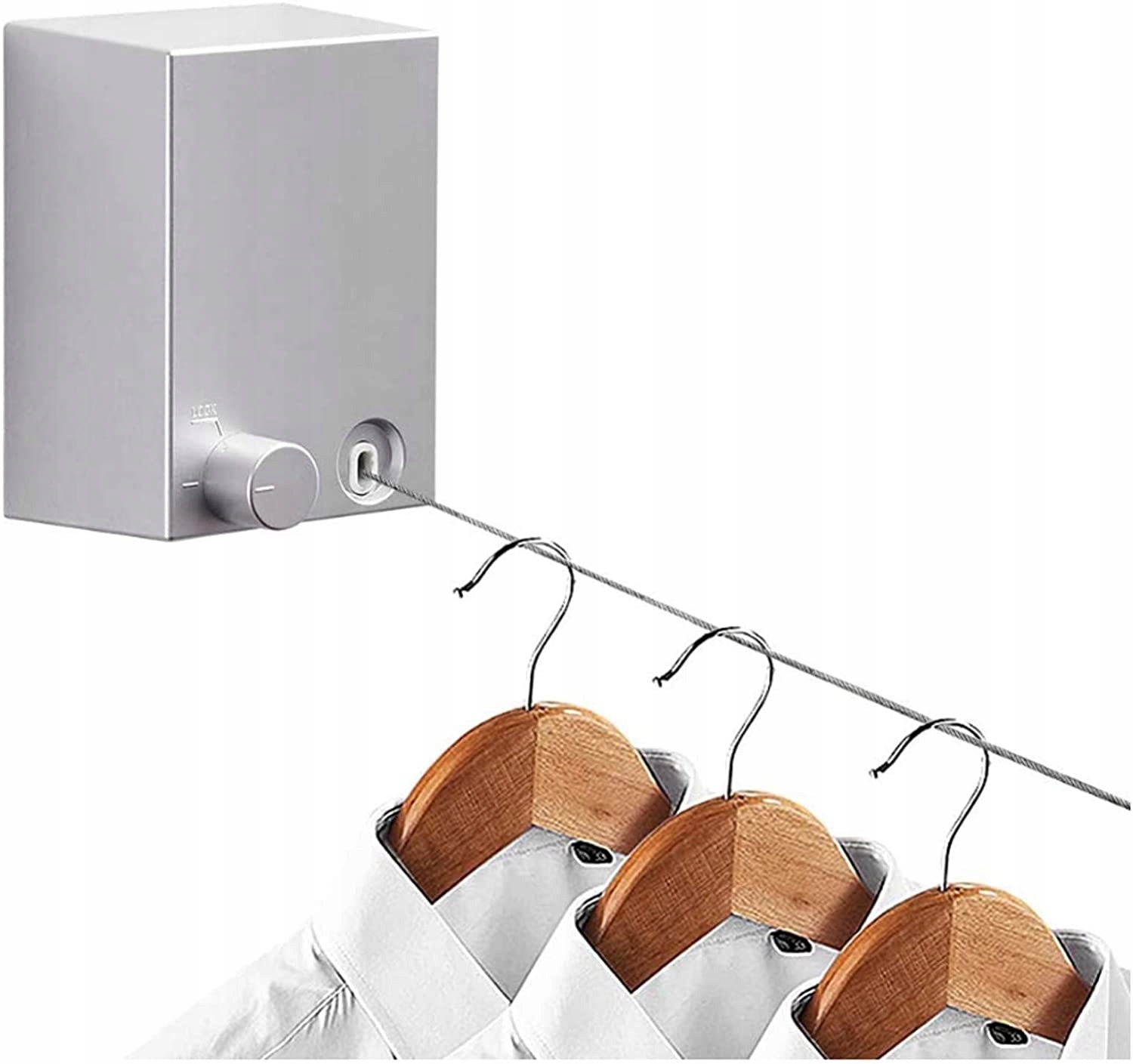 Tenký sušič, zatiahnuteľný sušiaci kábel