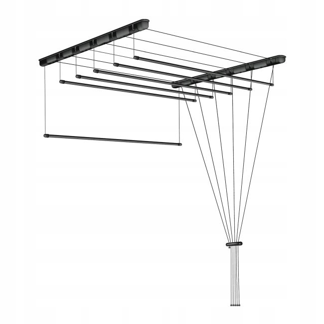 Sepio stropný sušič 6 x 6 x 140 cm čierna