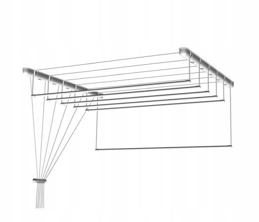 Sušenie bielizeň pod stropom 6 tyčí 180 cm