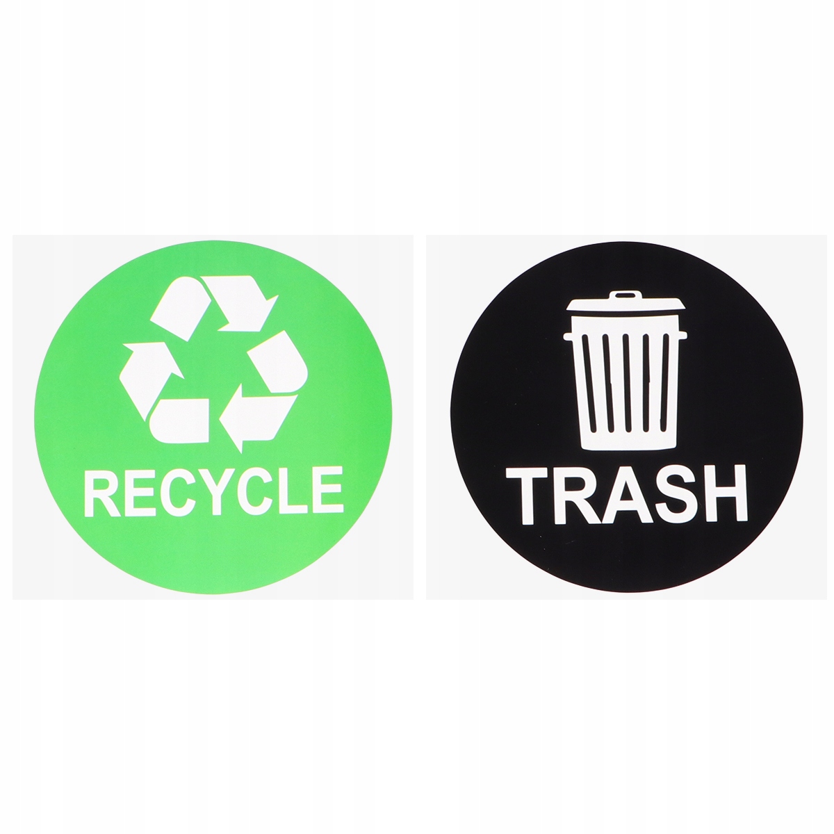 Recyklačný symbol nálepky na nálepku na odpadky