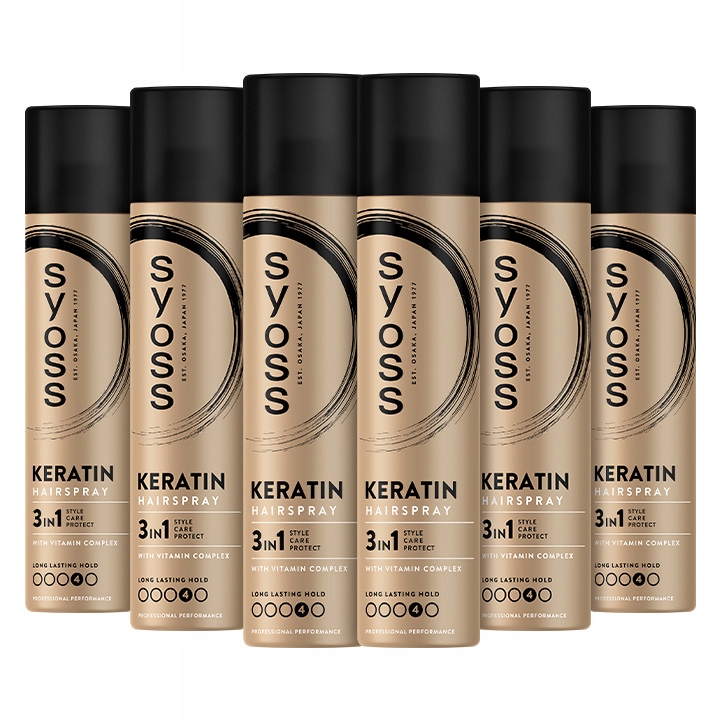Syoss keratínový lak na vlasy 6x300ml