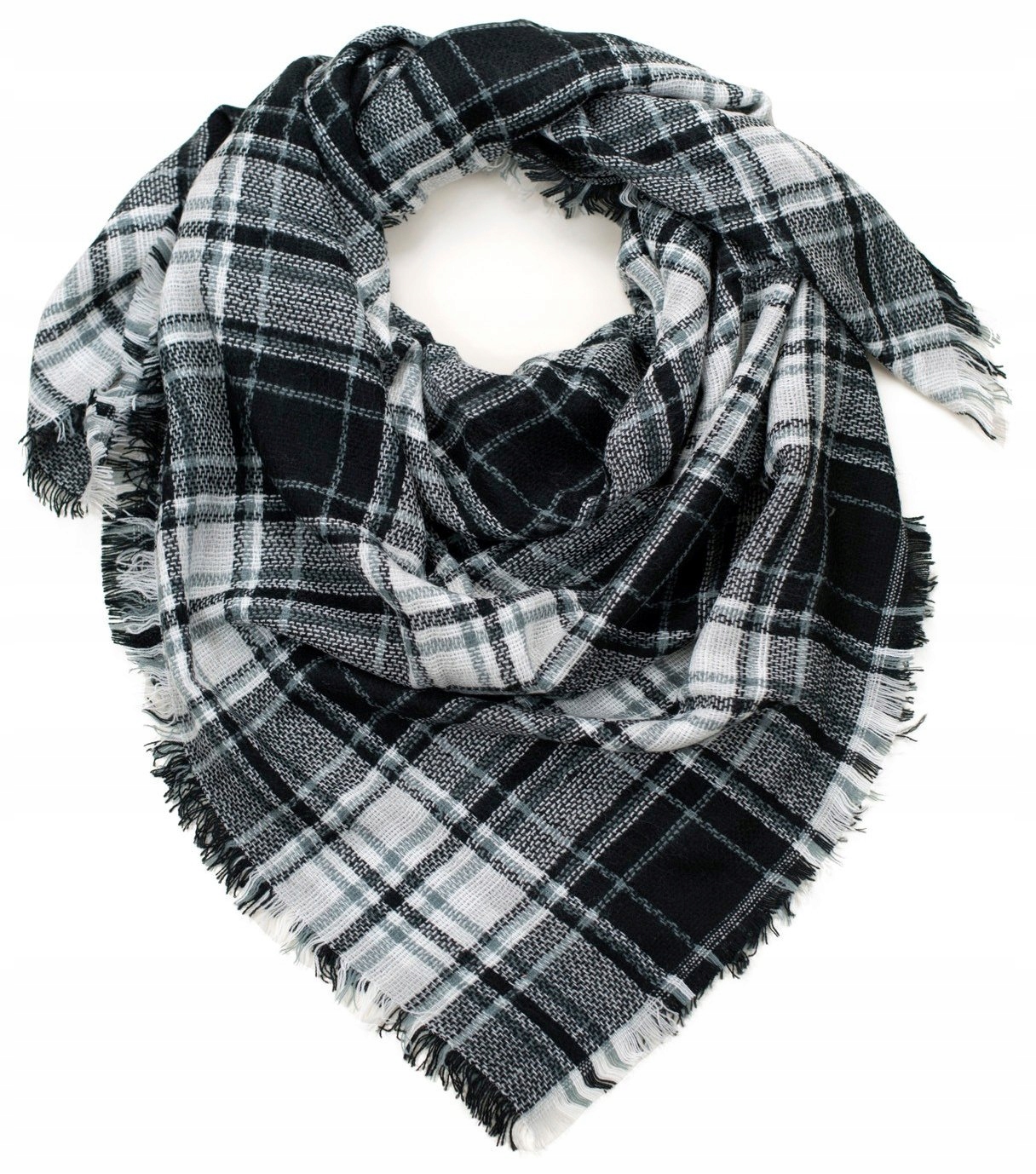 Šatka - Crazy Scarf, veľká mriežka, prikrývka zima. SZ16582-2