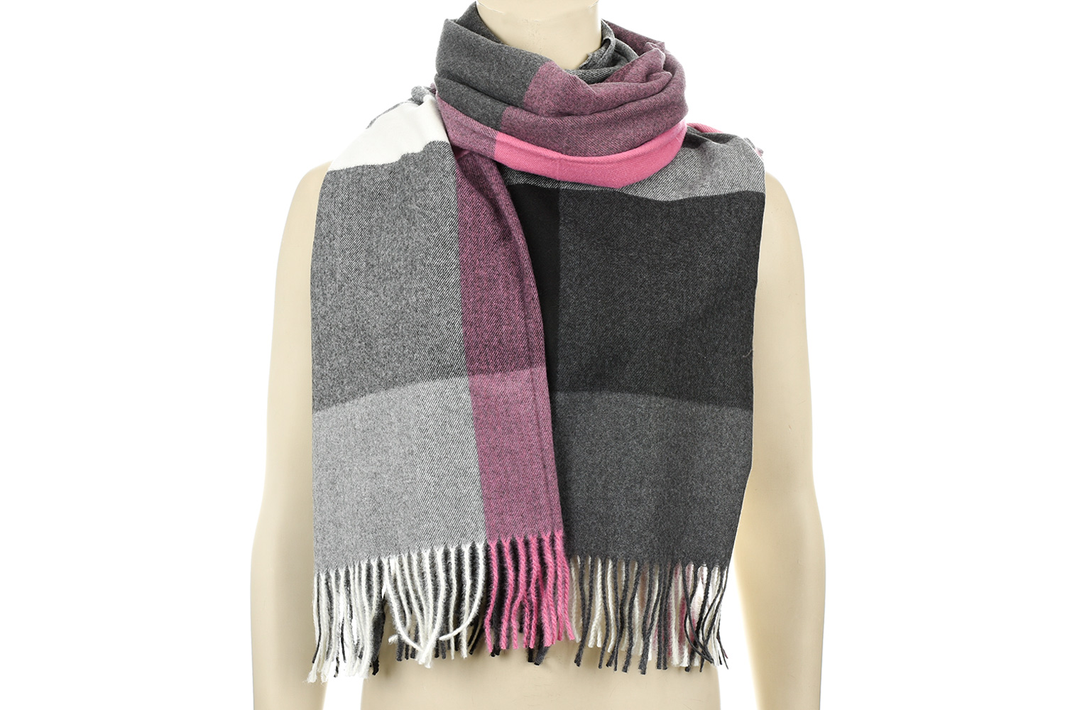 Šatka - Versoli Scarf D29ST10_4 Brown Cotton, červená, meď, šedá, viacnásobná
