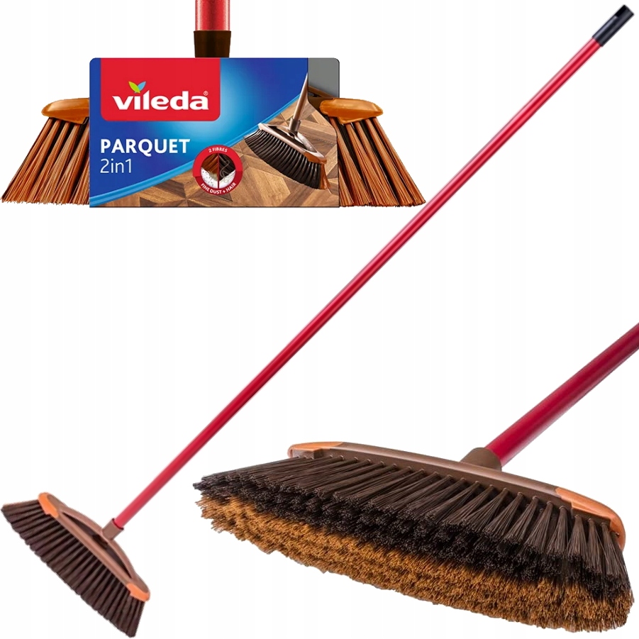 Kefa s tyčinkou VILEDA Parquet 2v1 Dust
