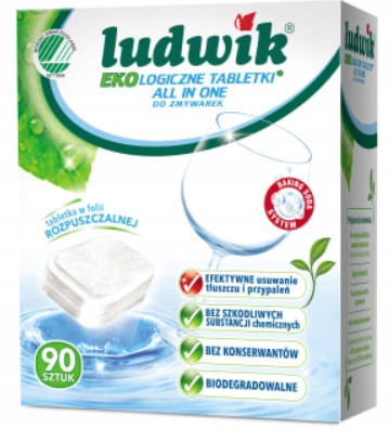 Tablety pre umývačku riadu Ludwik Ekologický 90 ks ECO