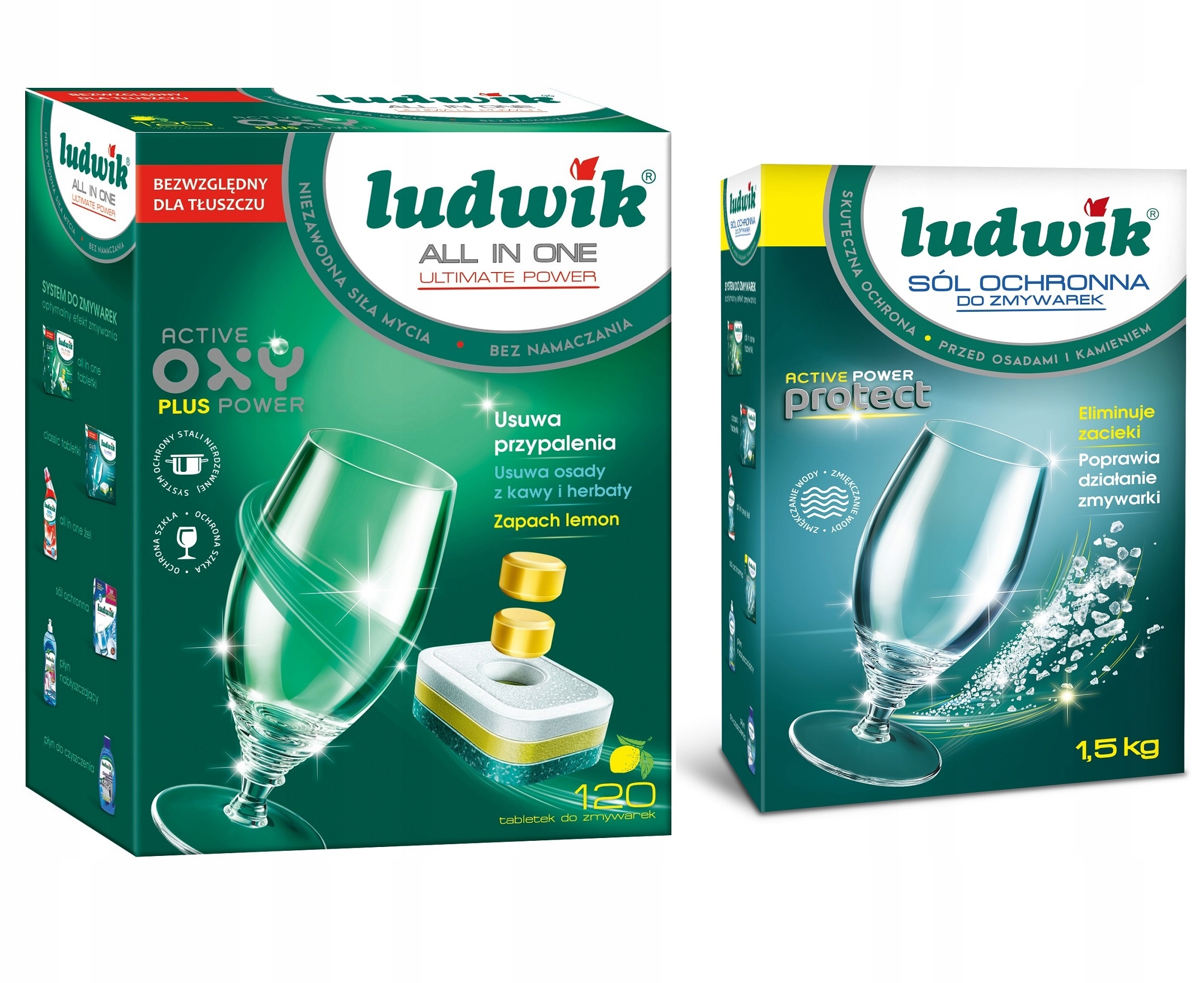 Tablety na umývanie riadu 120ks + 1,5 kg soľ