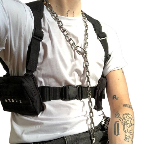 Saszetka Streetwear Bag obličky hip hop biely, čierny