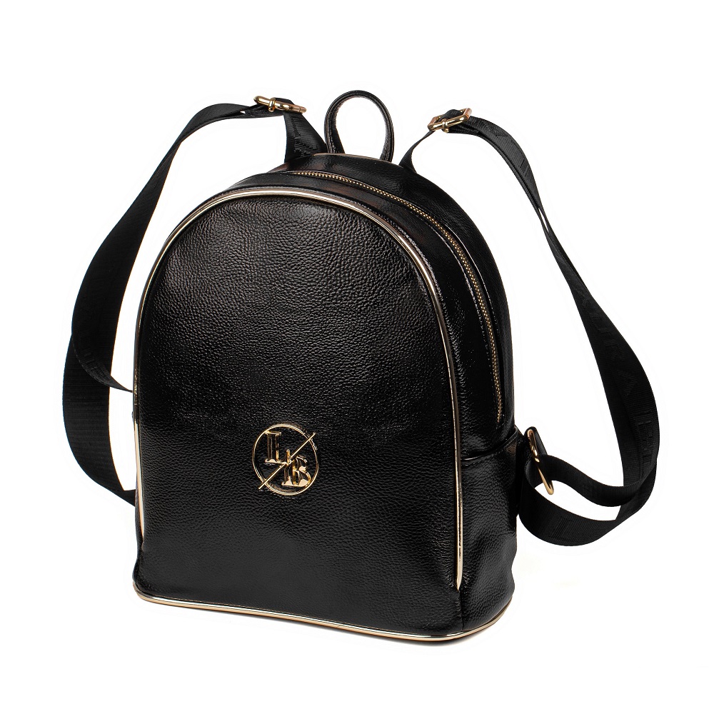 Laura Biaggi City Backpack Black Logo Batoh