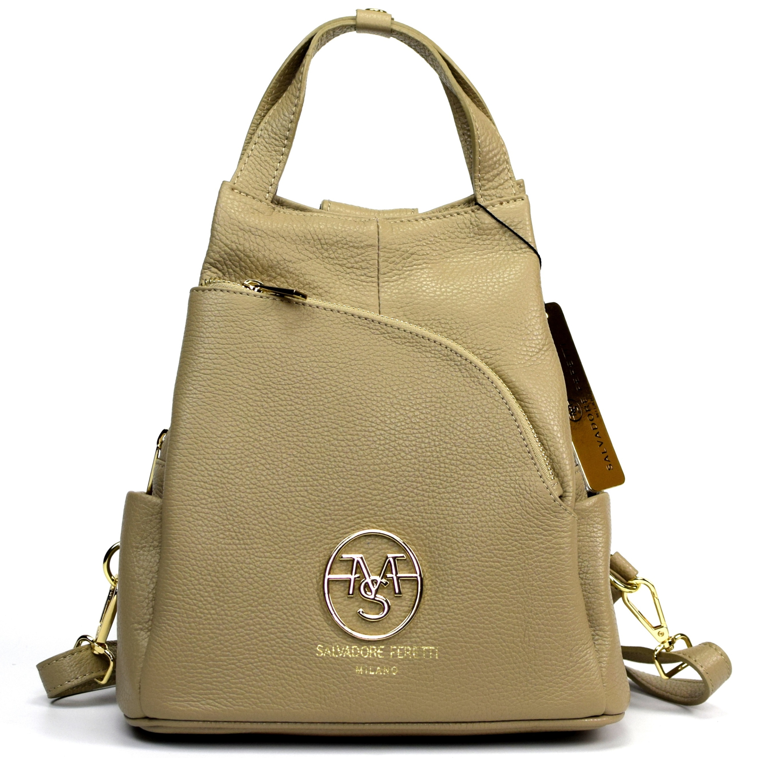 Batoh Salvadore Feretti Leather Beige 909f