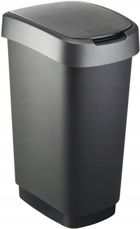 Twist odpadkových kôš 50 l - striebro