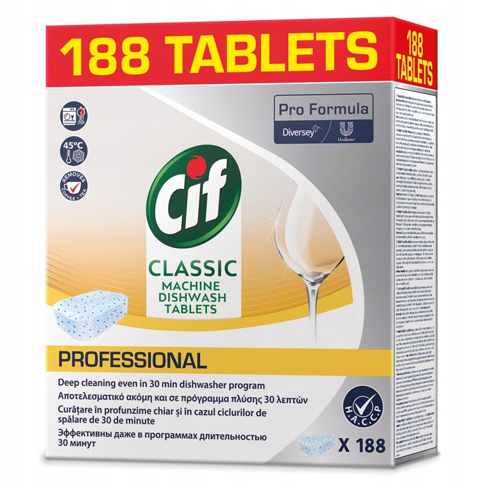 Tablety CIF Classic do umývačky riadu 188 ks Max
