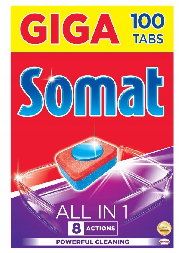 Tablety pre umývačku, somat všetky v jednej 100 kapsúl