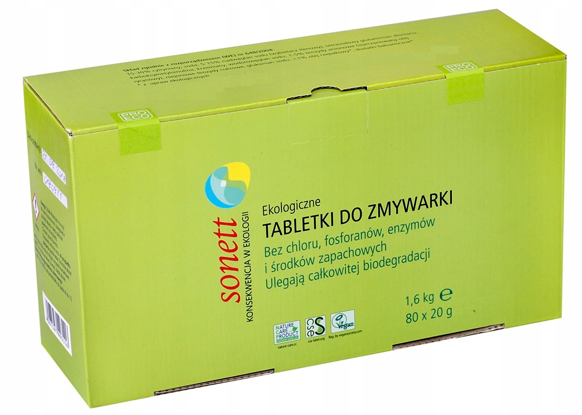 Tablety do umývačky riadu až 80 EKO Sonett 1,6 kg