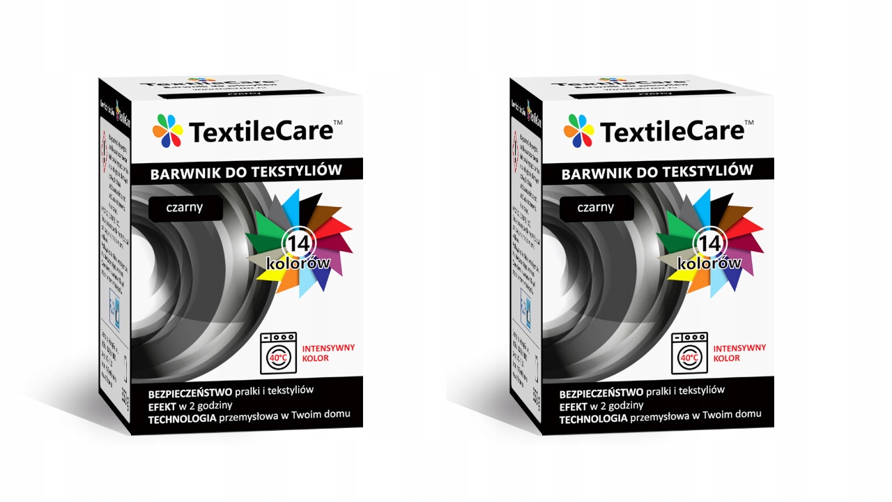 Prací  prášok - TEXTILECARE 2 ks Black Dye Paint 600g Tkaniny