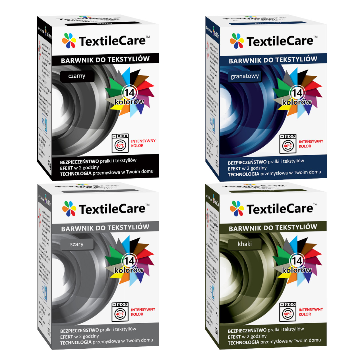 Prací  prášok - TEXTILECARE DYE LAKTUJÚCE SET 4 ks