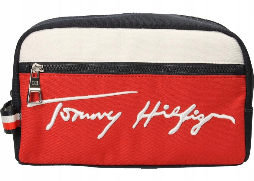 Kozmetička Tommy Hilfiger Washbag biela, červená