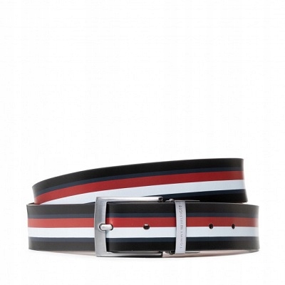 Opasok - Tommy Hilfiger biely, hnedý, čierny, červený pás - mužský produkt