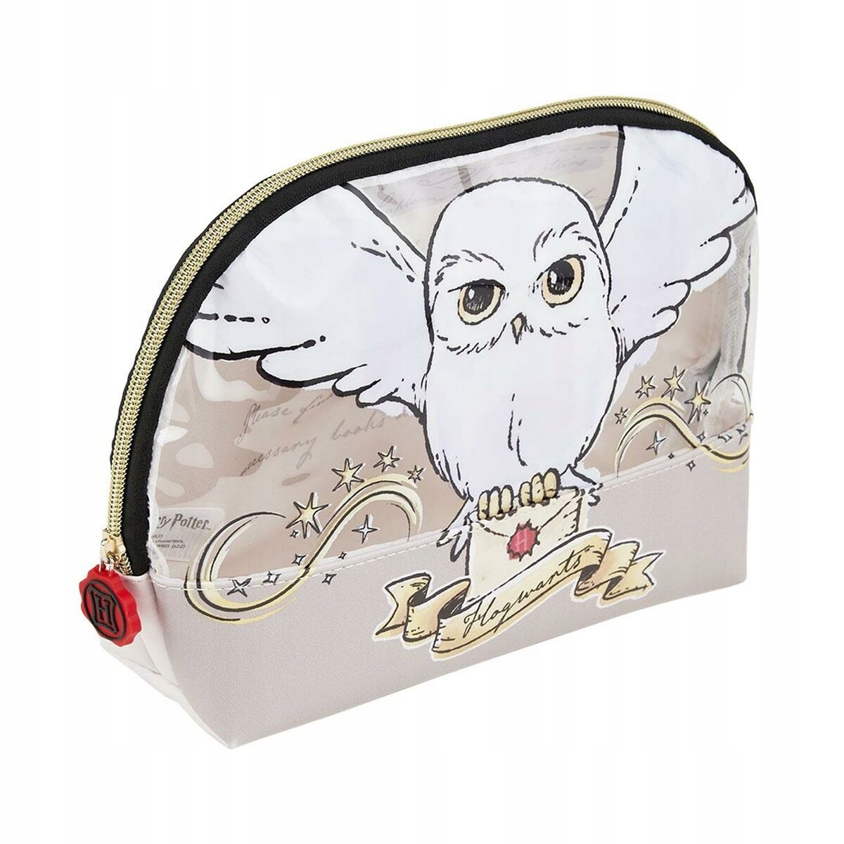 Cosmelmelk Artesania Cerda HP Owl Hedwiga White, ECRU, Multi -Colored, Golden