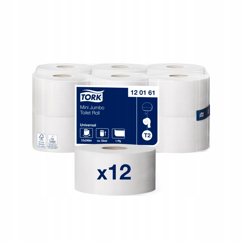 Tork 120161 - toaletný papier mini jumbo t2 biely