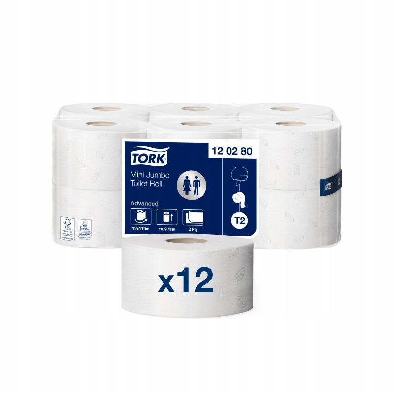 Tork 120280 - toaletný papier mini jumbo, 2W, T2