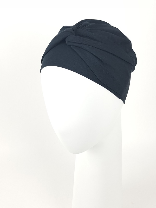 Eva Cotton Turban Black Design. Universal.