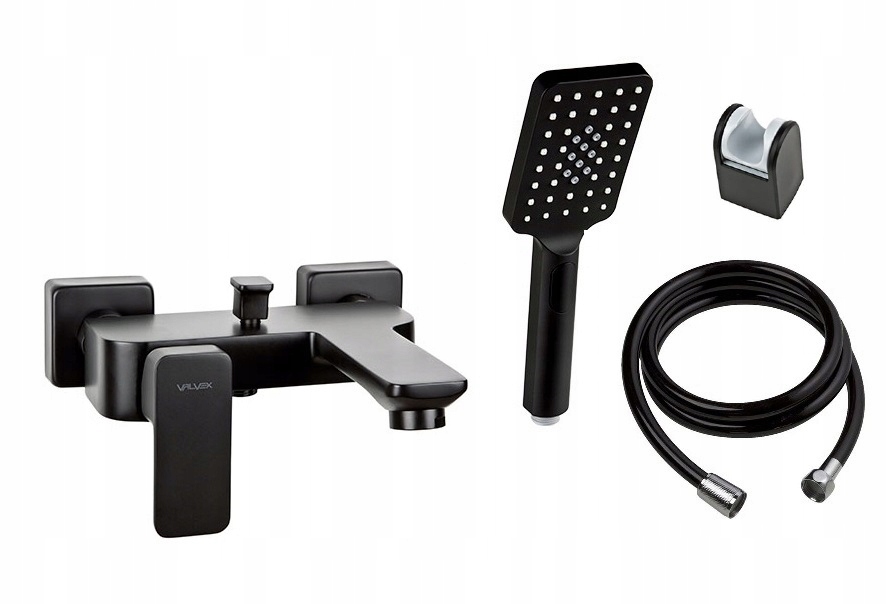 VALVEX LOFT BLACK Vaňová batéria + sprchový set