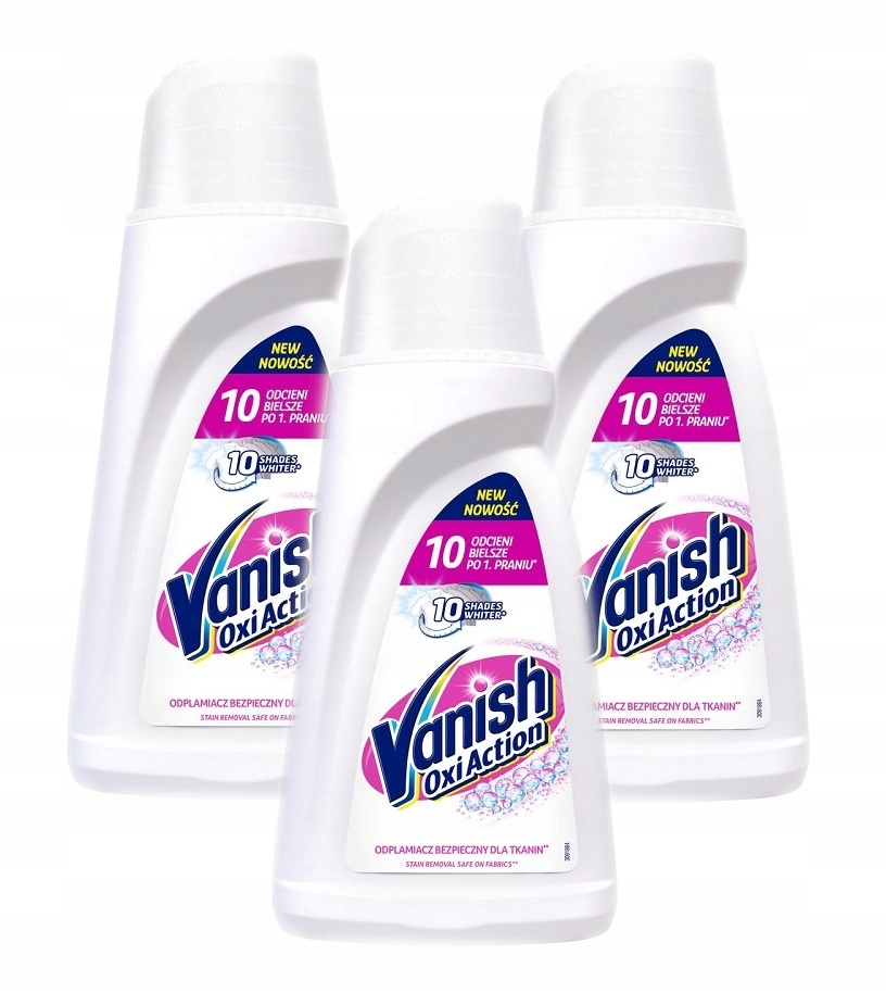 Odstraňovač škvŕn - Vanish Oxi White Gel si pamätajte 3l gél úrovni 3L