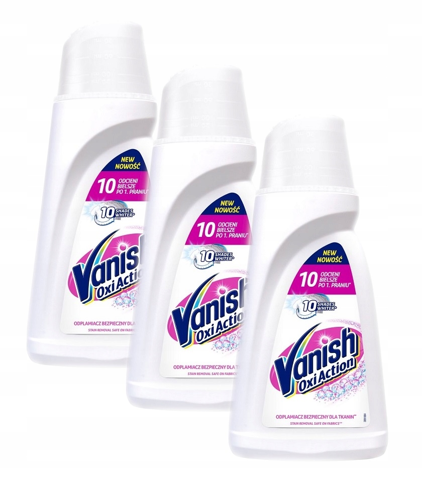 Odstraňovač škvŕn - Vanish Oxi White Gel Remart Birl 3x 1L kvapalina