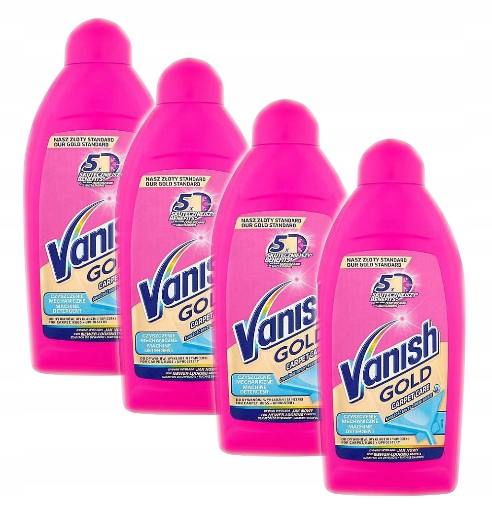 Odstraňovač škvŕn - VANISH Kobercový šampón na pranie v práčke 4x0,5
