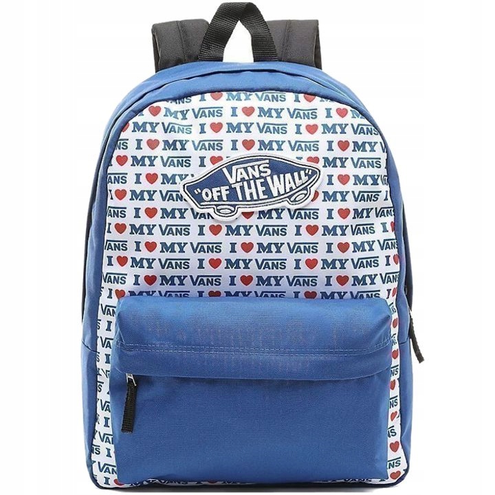 Single -Chamber School Batch Vans White, odtiene červenej, odtiene modrej 22 l
