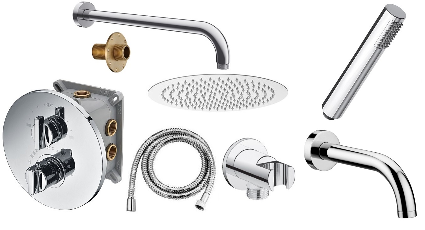Vedo Demm Bath Set+dažďová sprcha 20 termostat