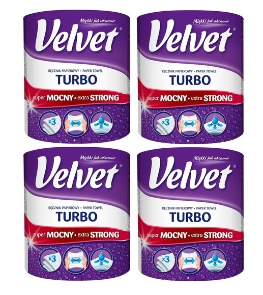 Velvet Turbo Paper uteráka kuchyňa 4 valčeky