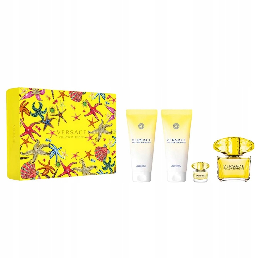 Versace Yellow Diamond, toaletná voda 90 ml, 5 ml + gél + mlieko