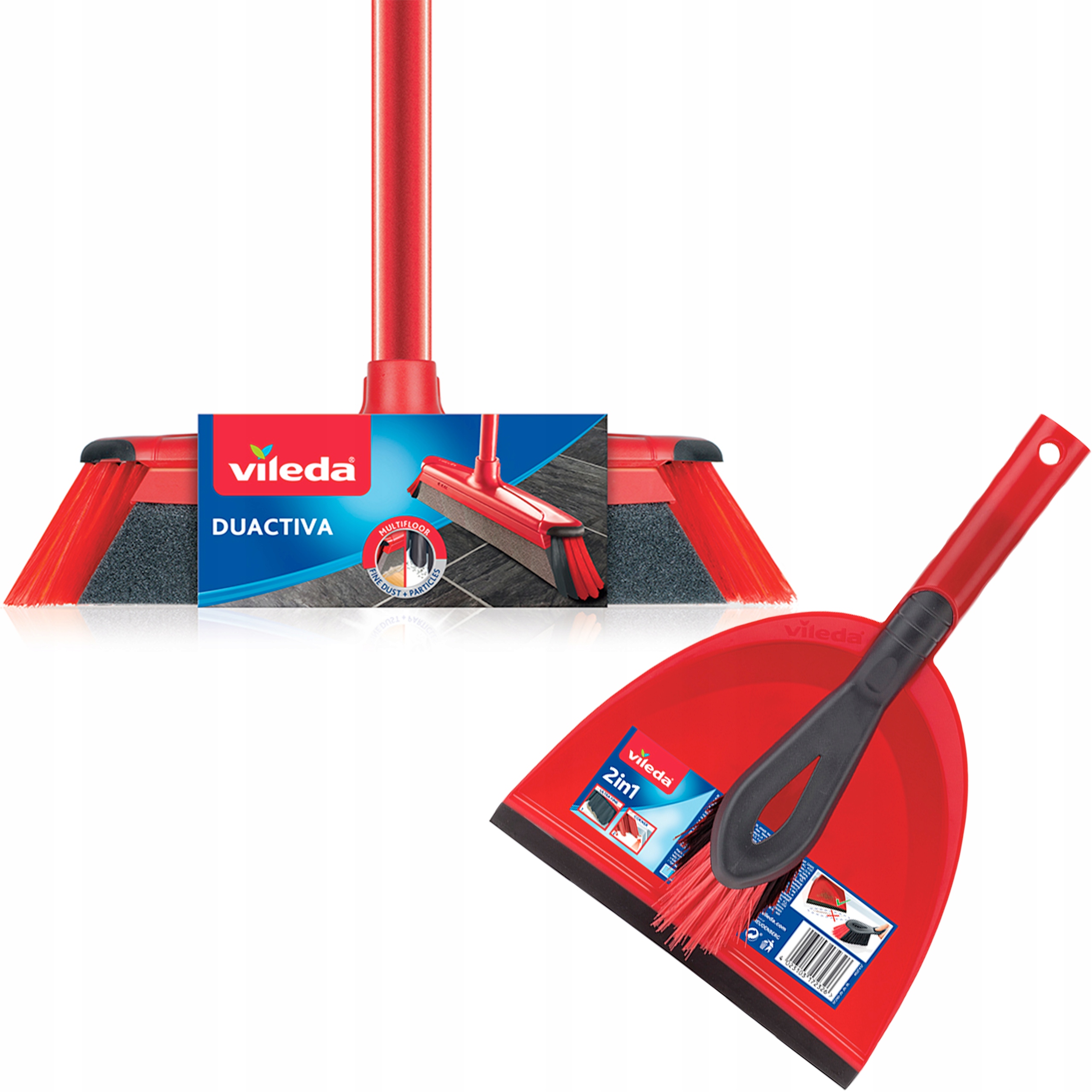 Villeda Duactiva Broom Set+Stick+Scoop+Brush