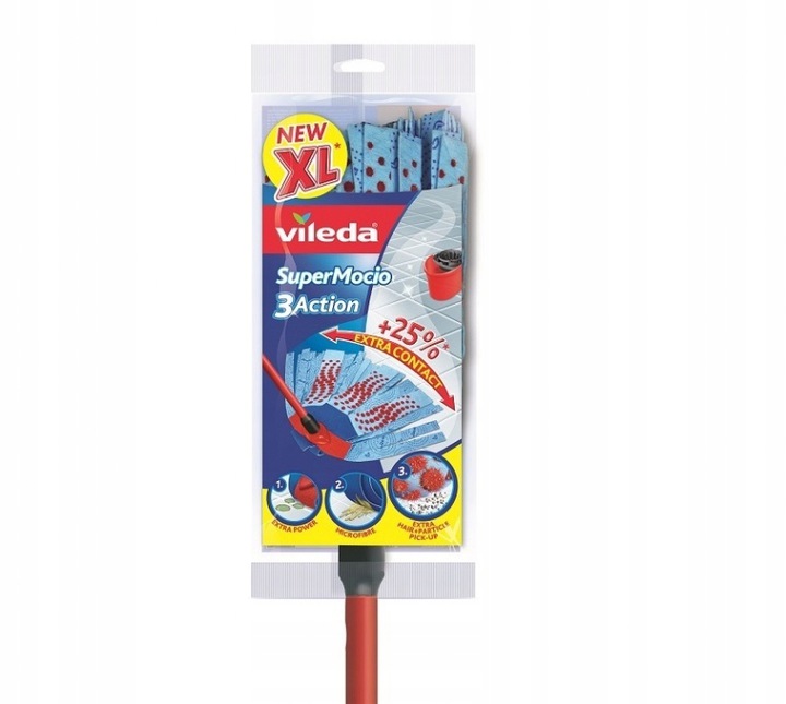 VILEDA MOP 3AKČNÝ VELUROVÝ SUPERMOCIO + TYČ !!!