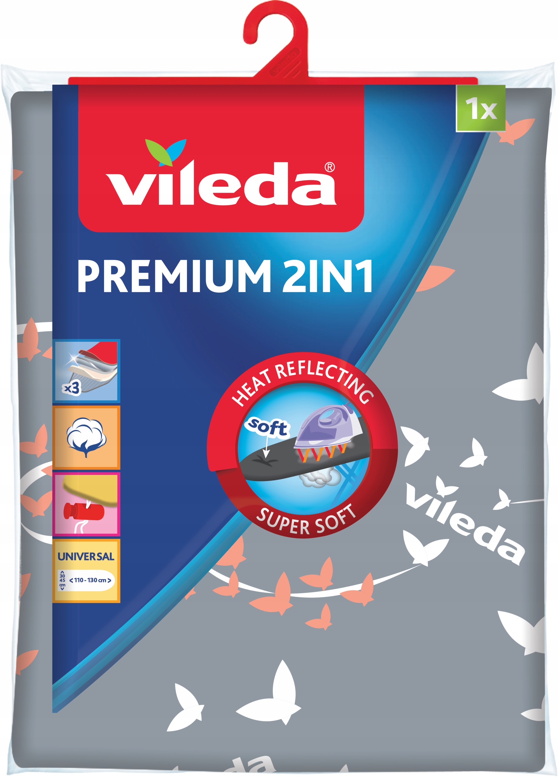 Kryt Vileda pre prémiu 2 z 1 žehliaca doska