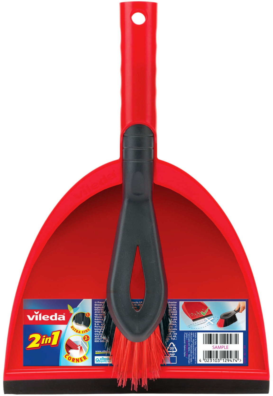 Vileda szufelka s kefou 2 v 1