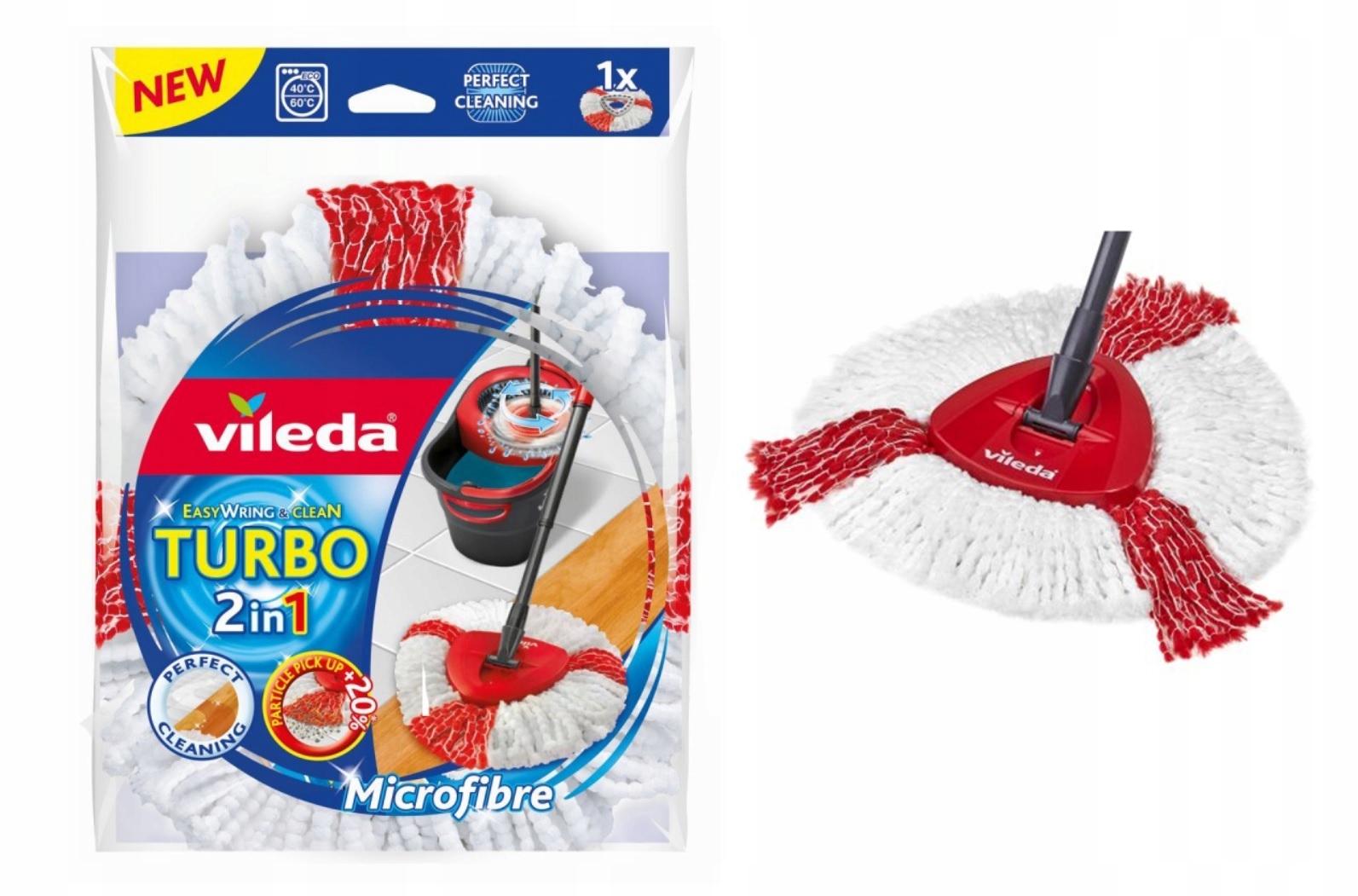 VILEDA Príspevok mop easy wring clean turbo 2 ks