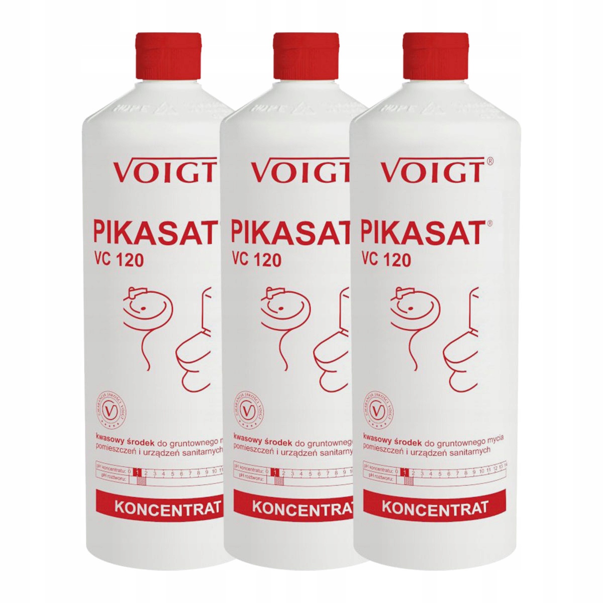 VOIGT PIKASAT VC 120 Umývanie dôkladného WC 1L x 3 ks