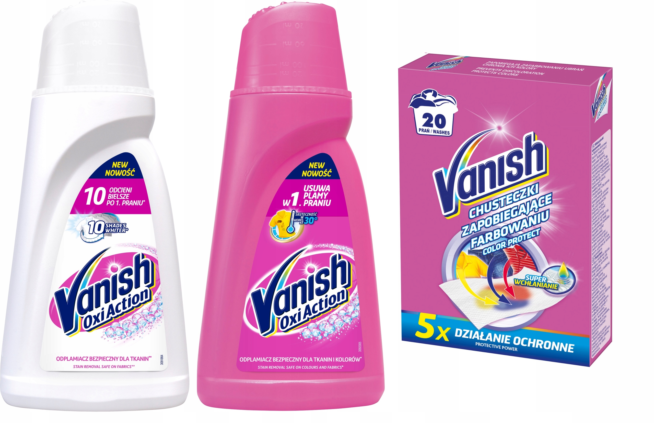 Odstraňovač škvŕn - Vanish Oxi pripomínanie gél 2L + zmizne utierky