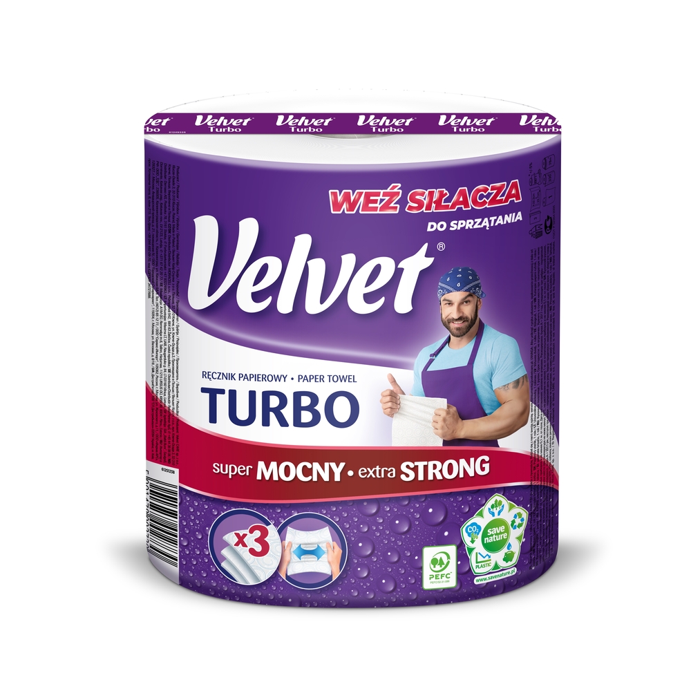 Velvet Turbo papierový utierka 1 Roll