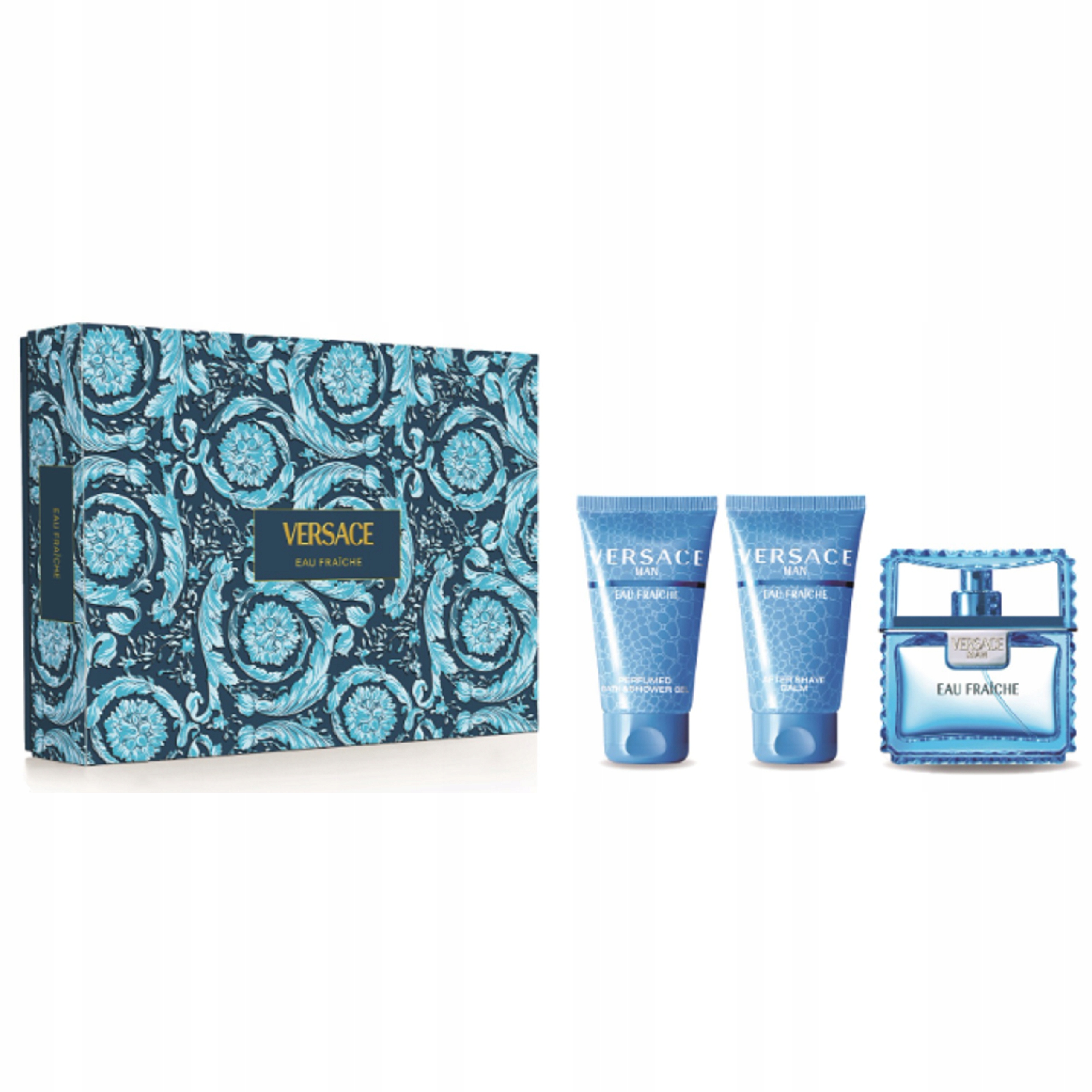 Versace Man Eau Fraiche EDT sprej 50ml + gél 50ml + balzam 50ml