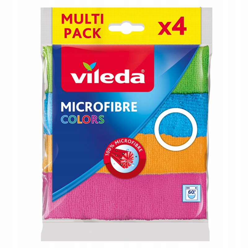VILEDA 4 ks látková mikrofibra farba
