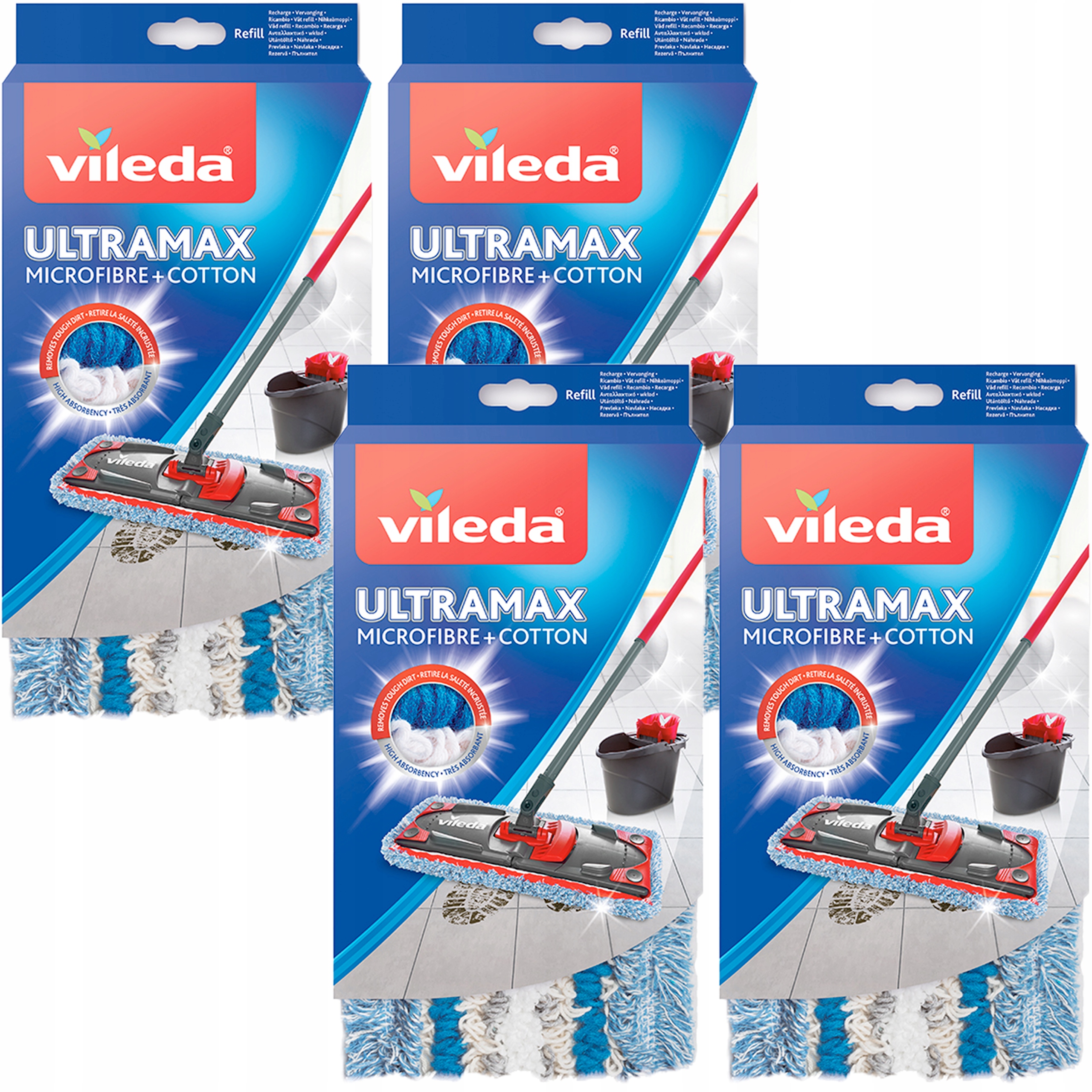 Vileda 4x mop ultramax ultrama mikropotown