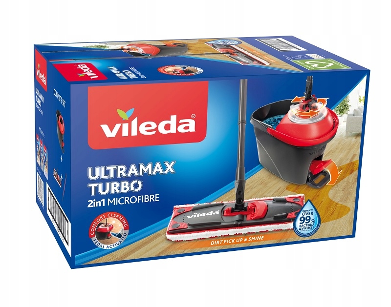 Villeda Rotary Mop Flat Ultramax Turbo + vedro