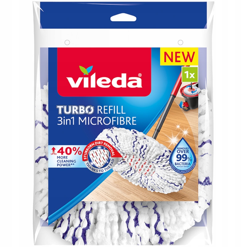 VILEDA TURBO DEPILL 3in1 Príspevok mikrovlákna k mopu