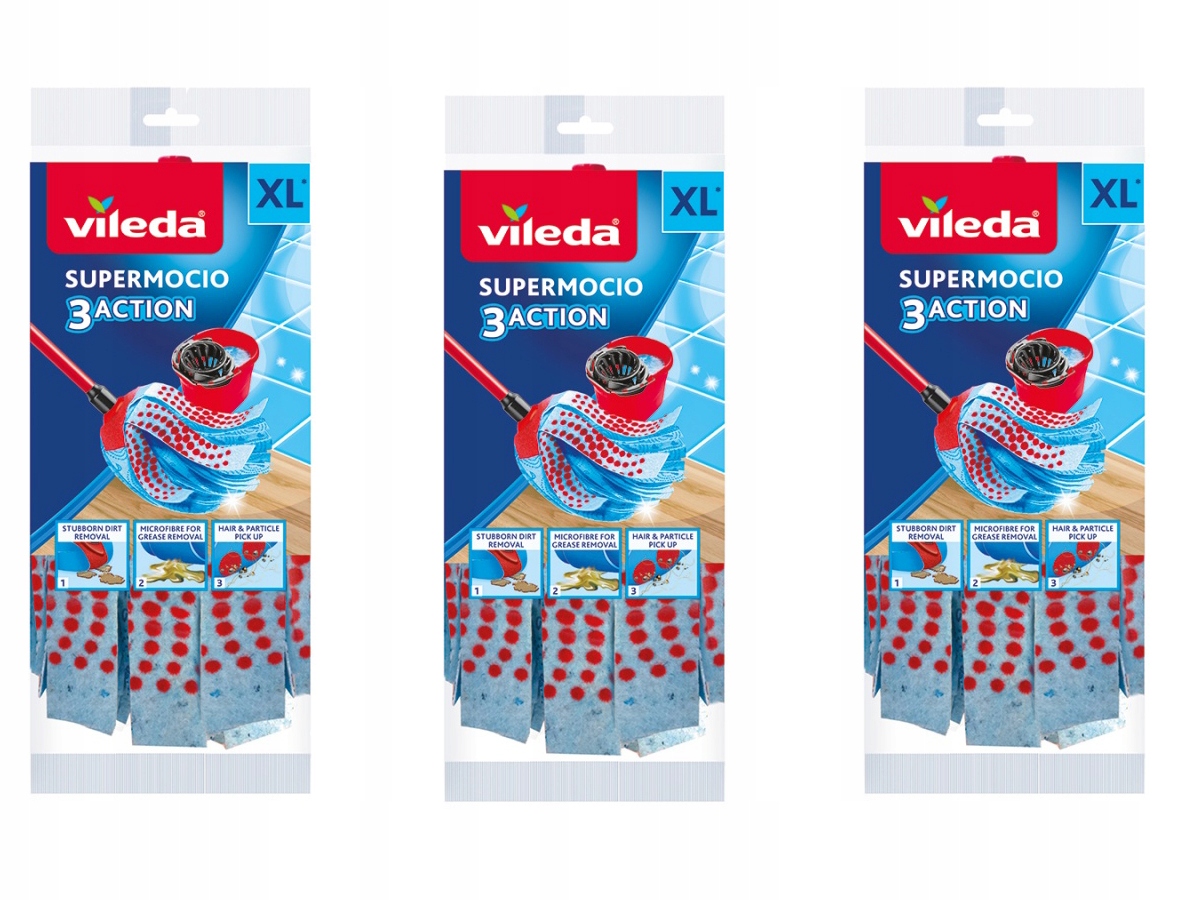Vložka do mopu Vileda Super Mocio 3Action Velour x3