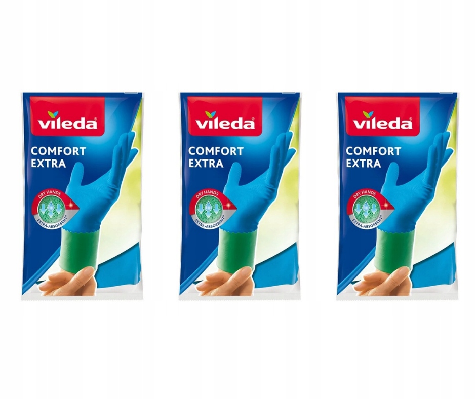 Villeda opakovane použiteľné rukavice pohodlie extra m 3 páry