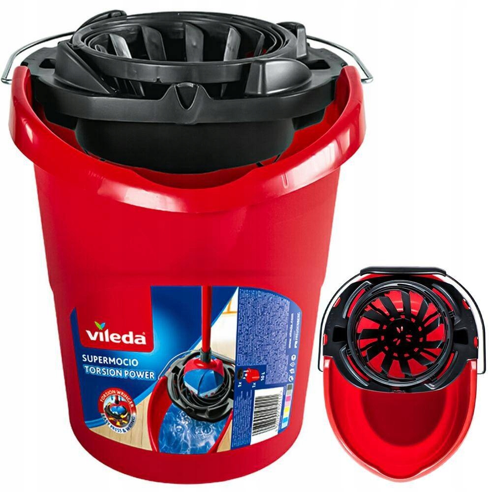 Villeda Bucket s červeným mopom