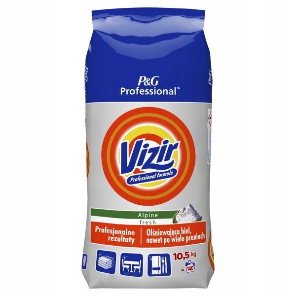 Prací prášok - Vizir 10,5 kg na biely profesionálny prášok